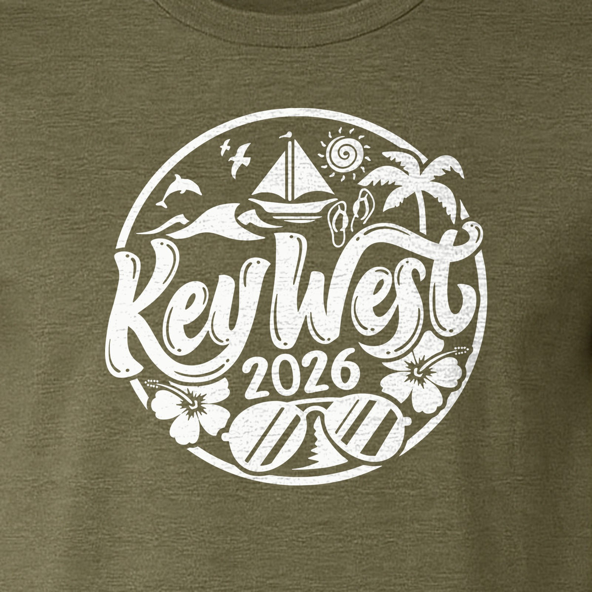 Key West 2026 T-Shirt, Florida Vacation Nautical Graphic for Beach Trips and Girls Getaways