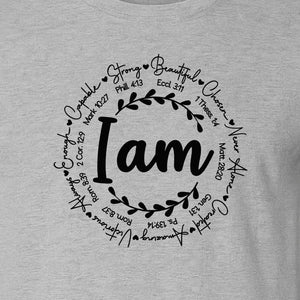 Christian T-Shirt, I Am Chosen Scripture Wreath Design for Believers and Church