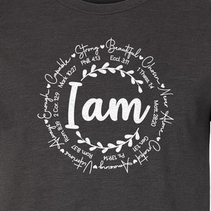 Christian T-Shirt, I Am Chosen Scripture Wreath Design for Believers and Church