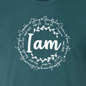 Christian T-Shirt, I Am Chosen Scripture Wreath Design for Believers and Church