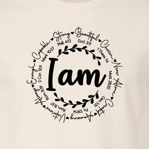 Christian T-Shirt, I Am Chosen Scripture Wreath Design for Believers and Church