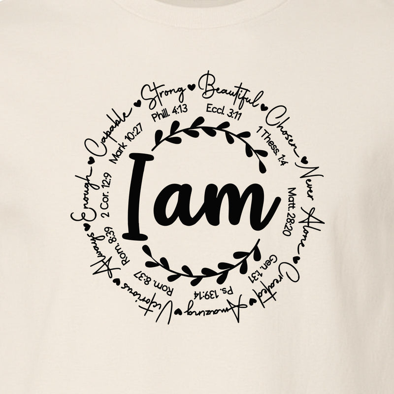 Christian T-Shirt, I Am Chosen Scripture Wreath Design for Believers and Church
