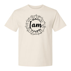 Christian T-Shirt, I Am Chosen Scripture Wreath Design for Believers and Church