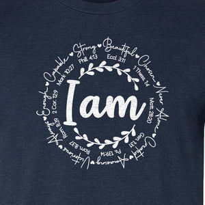 Christian T-Shirt, I Am Chosen Scripture Wreath Design for Believers and Church