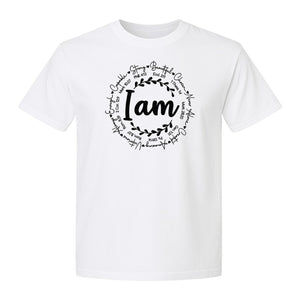 Christian T-Shirt, I Am Chosen Scripture Wreath Design for Believers and Church
