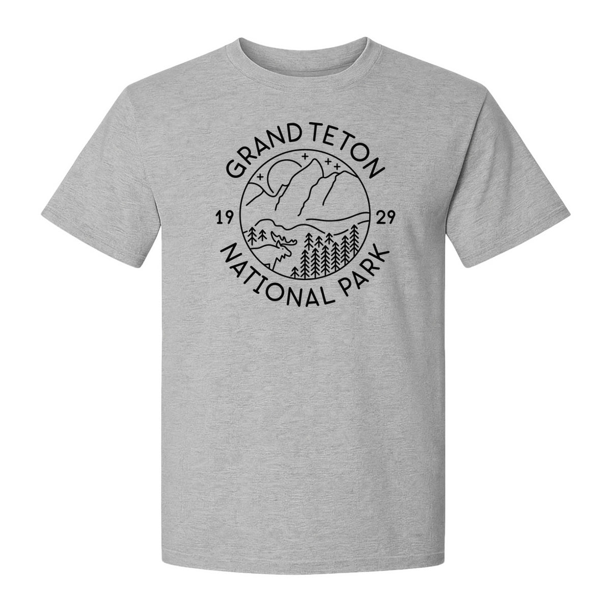Grand Teton National Park T-Shirt, Mountain Wildlife Graphic for Hiking and Camping Trips