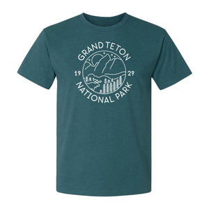 Grand Teton National Park T-Shirt, Mountain Wildlife Graphic for Hiking and Camping Trips