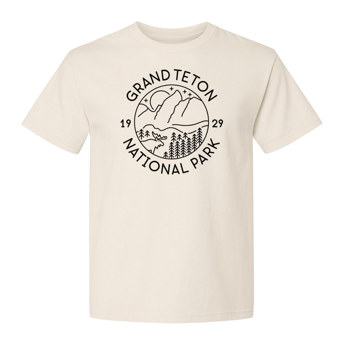 Grand Teton National Park T-Shirt, Mountain Wildlife Graphic for Hiking and Camping Trips