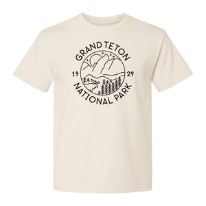 Grand Teton National Park T-Shirt, Mountain Wildlife Graphic for Hiking and Camping Trips