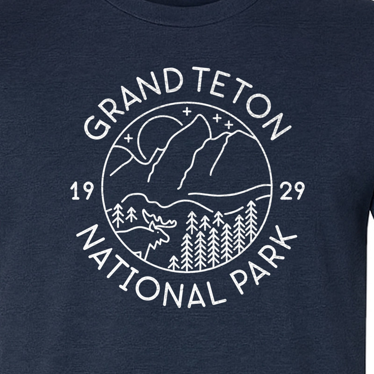 Grand Teton National Park T-Shirt, Mountain Wildlife Graphic for Hiking and Camping Trips