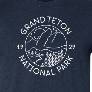Grand Teton National Park T-Shirt, Mountain Wildlife Graphic for Hiking and Camping Trips