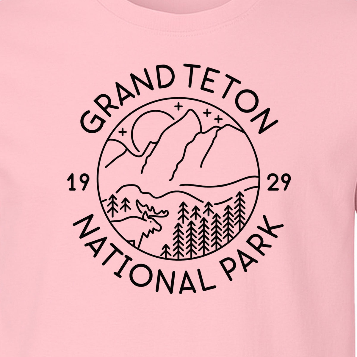 Grand Teton National Park T-Shirt, Mountain Wildlife Graphic for Hiking and Camping Trips