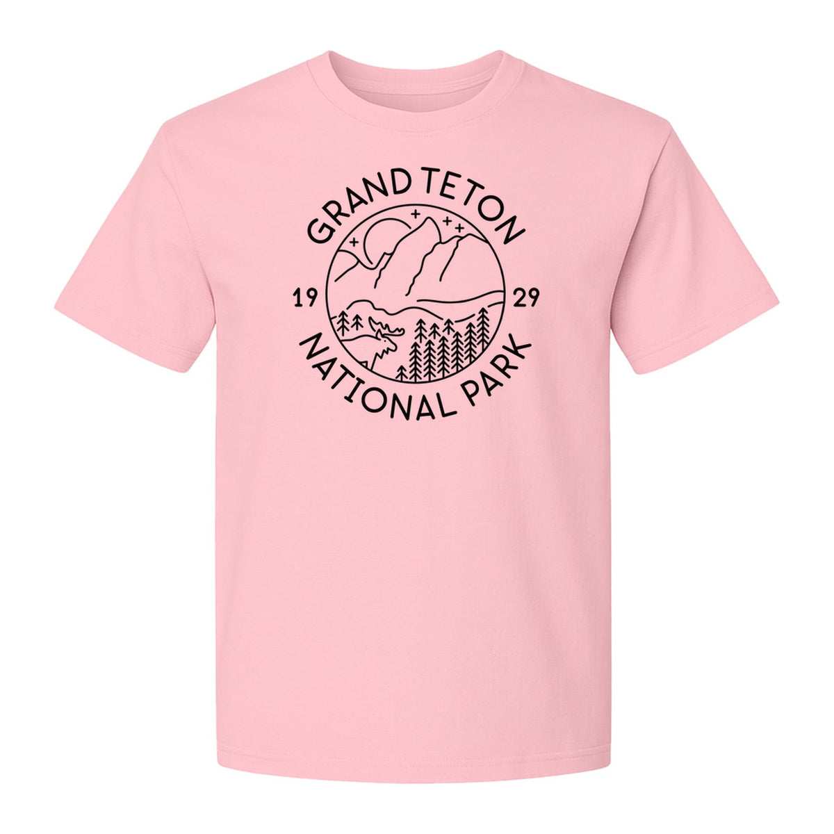 Grand Teton National Park T-Shirt, Mountain Wildlife Graphic for Hiking and Camping Trips
