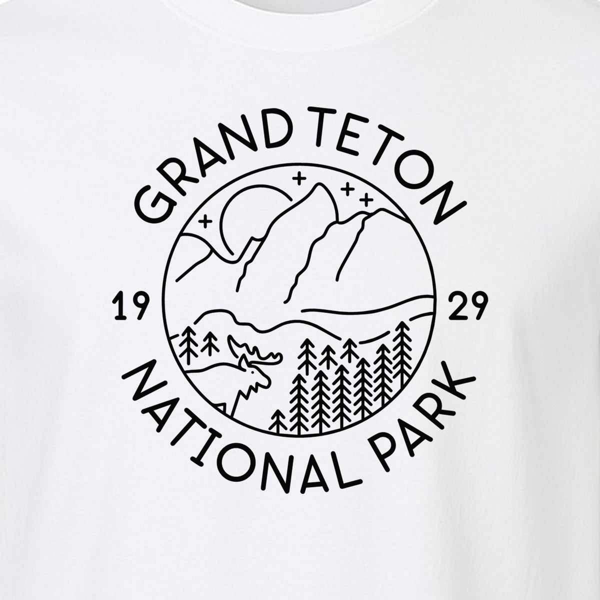 Grand Teton National Park T-Shirt, Mountain Wildlife Graphic for Hiking and Camping Trips