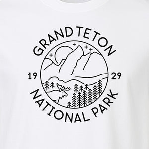 Grand Teton National Park T-Shirt, Mountain Wildlife Graphic for Hiking and Camping Trips