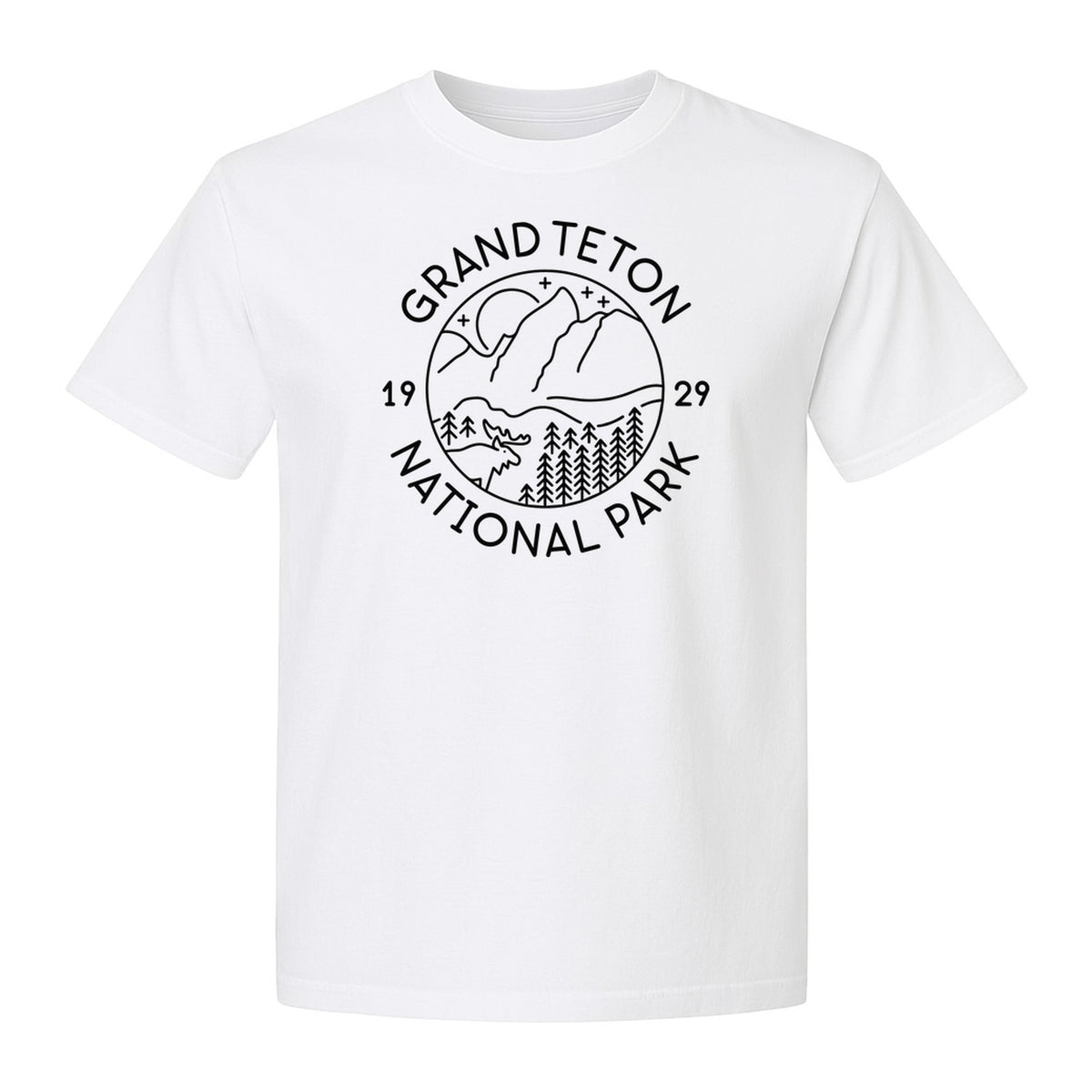 Grand Teton National Park T-Shirt, Mountain Wildlife Graphic for Hiking and Camping Trips