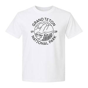 Grand Teton National Park T-Shirt, Mountain Wildlife Graphic for Hiking and Camping Trips