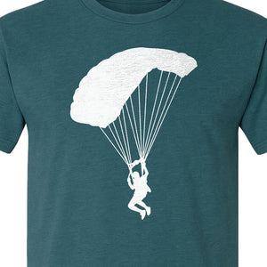 Skydiving T-Shirt, Parachute Graphic for Skydivers, Jump Instructors and Extreme Sports Fans