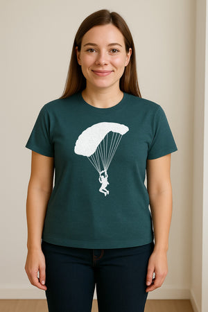 Skydiving T-Shirt, Parachute Graphic for Skydivers, Jump Instructors and Extreme Sports Fans