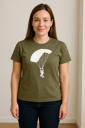 Skydiving T-Shirt, Parachute Graphic for Skydivers, Jump Instructors and Extreme Sports Fans