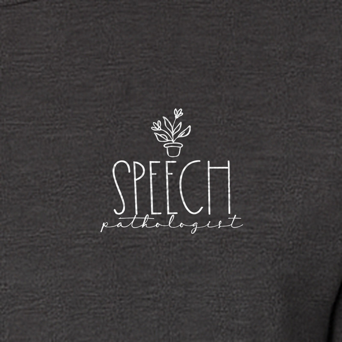 Speech Therapy T-Shirt, Small Pocket Print for Language Pathologists, SLP Graduates and Coworkers