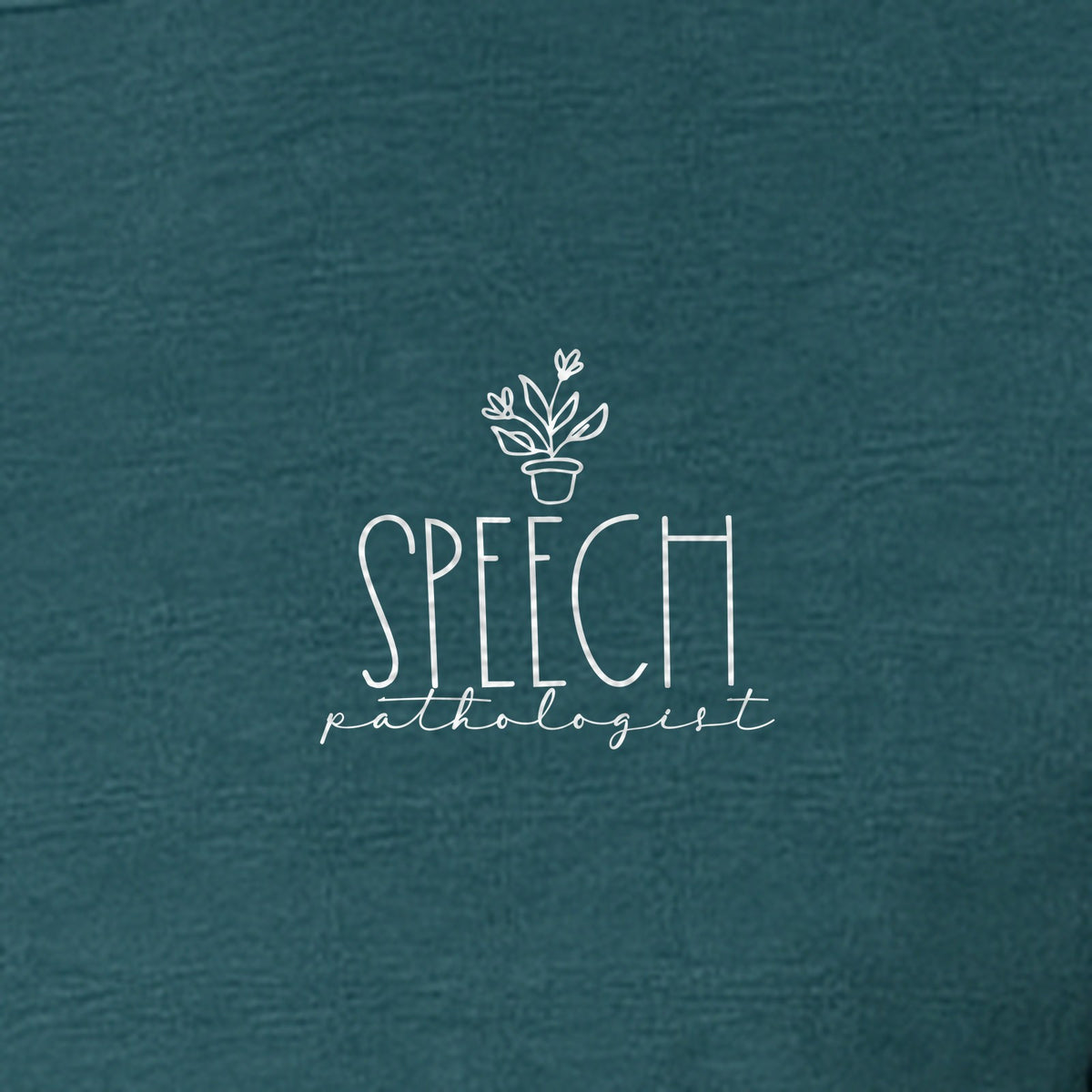 Speech Therapy T-Shirt, Small Pocket Print for Language Pathologists, SLP Graduates and Coworkers