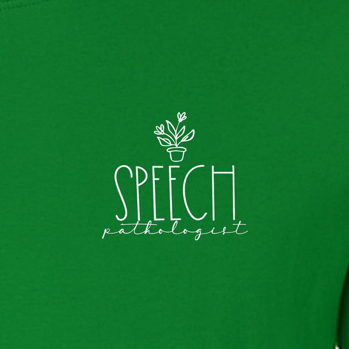 Speech Therapy T-Shirt, Small Pocket Print for Language Pathologists, SLP Graduates and Coworkers