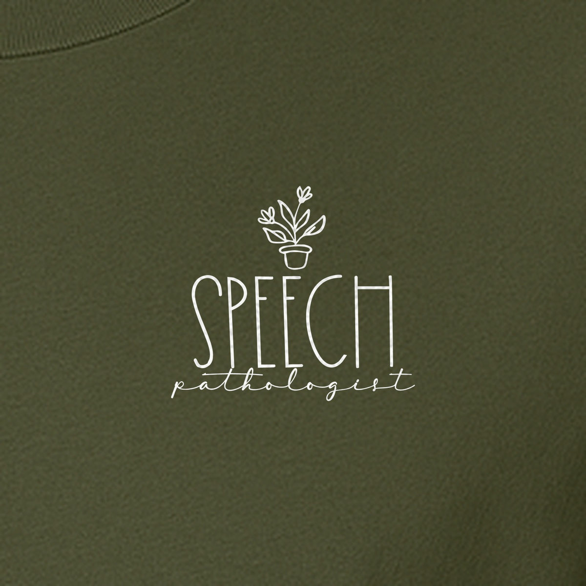 Speech Therapy T-Shirt, Small Pocket Print for Language Pathologists, SLP Graduates and Coworkers