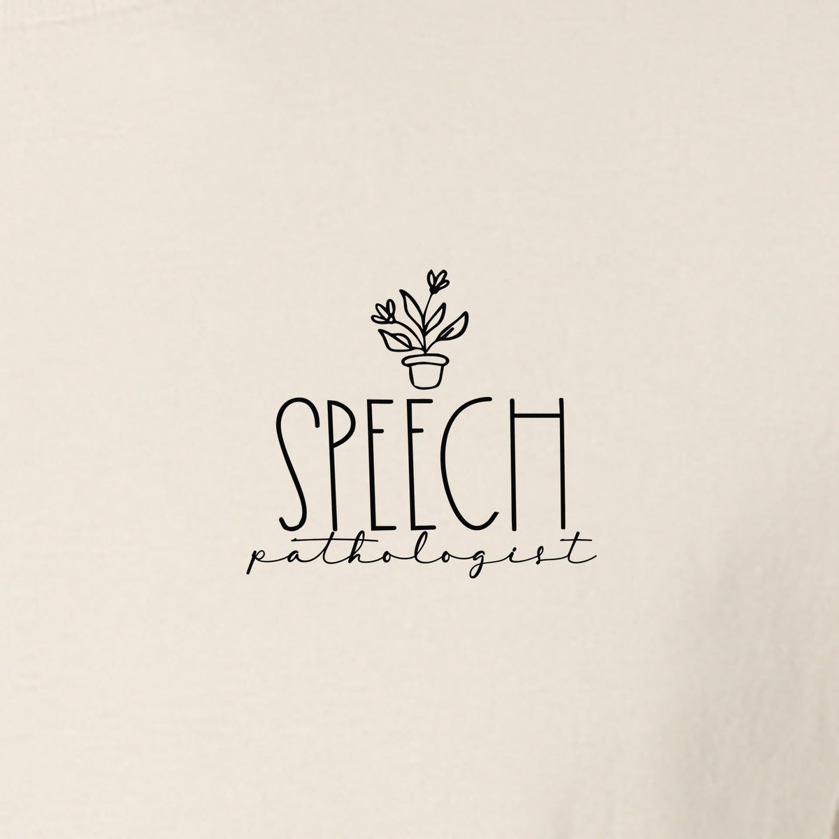 Speech Therapy T-Shirt, Small Pocket Print for Language Pathologists, SLP Graduates and Coworkers