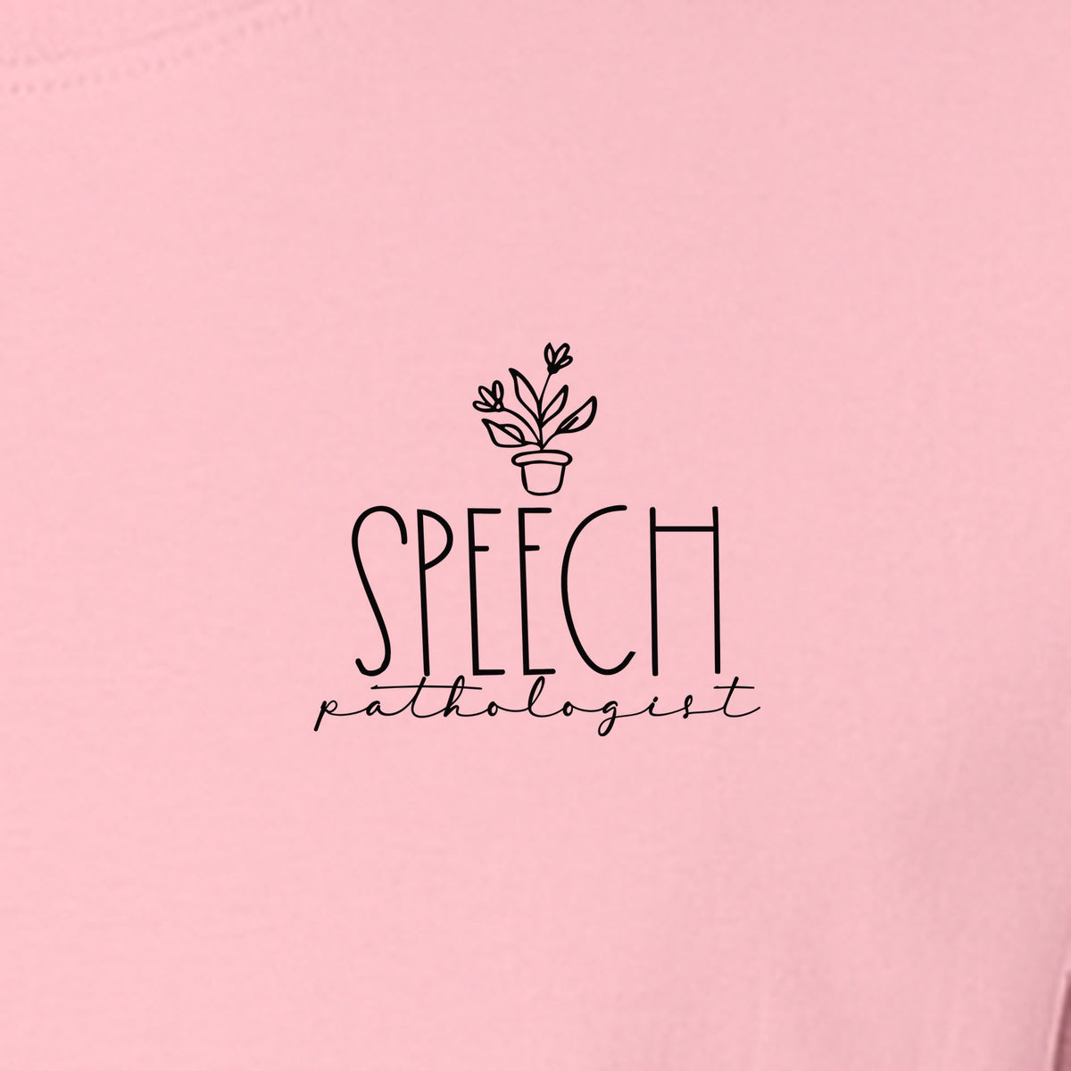 Speech Therapy T-Shirt, Small Pocket Print for Language Pathologists, SLP Graduates and Coworkers