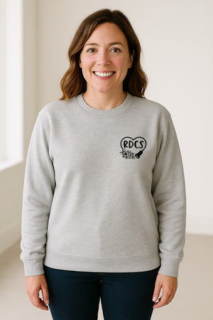 Cardiac Sonographer Sweatshirt, RDCS Heart and Snowflake Pocket Design for Echo Techs