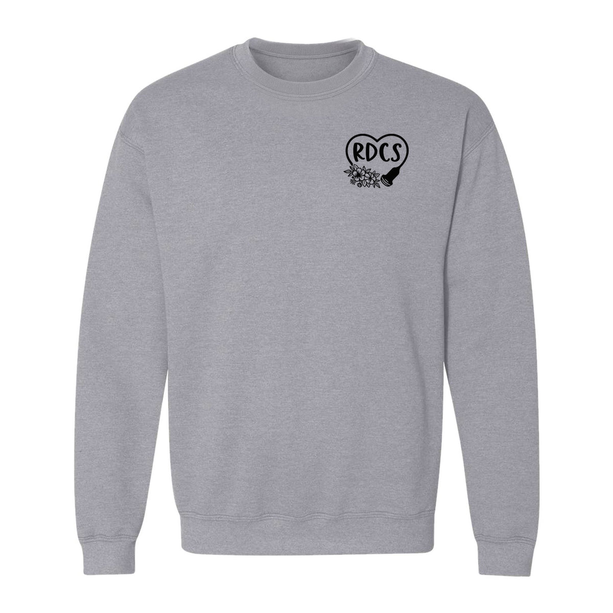 Cardiac Sonographer Sweatshirt, RDCS Heart and Snowflake Pocket Design for Echo Techs