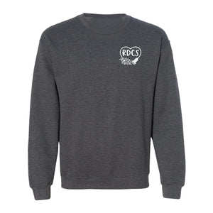 Cardiac Sonographer Sweatshirt, RDCS Heart and Snowflake Pocket Design for Echo Techs