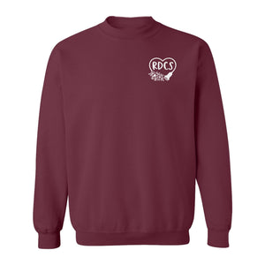 Cardiac Sonographer Sweatshirt, RDCS Heart and Snowflake Pocket Design for Echo Techs