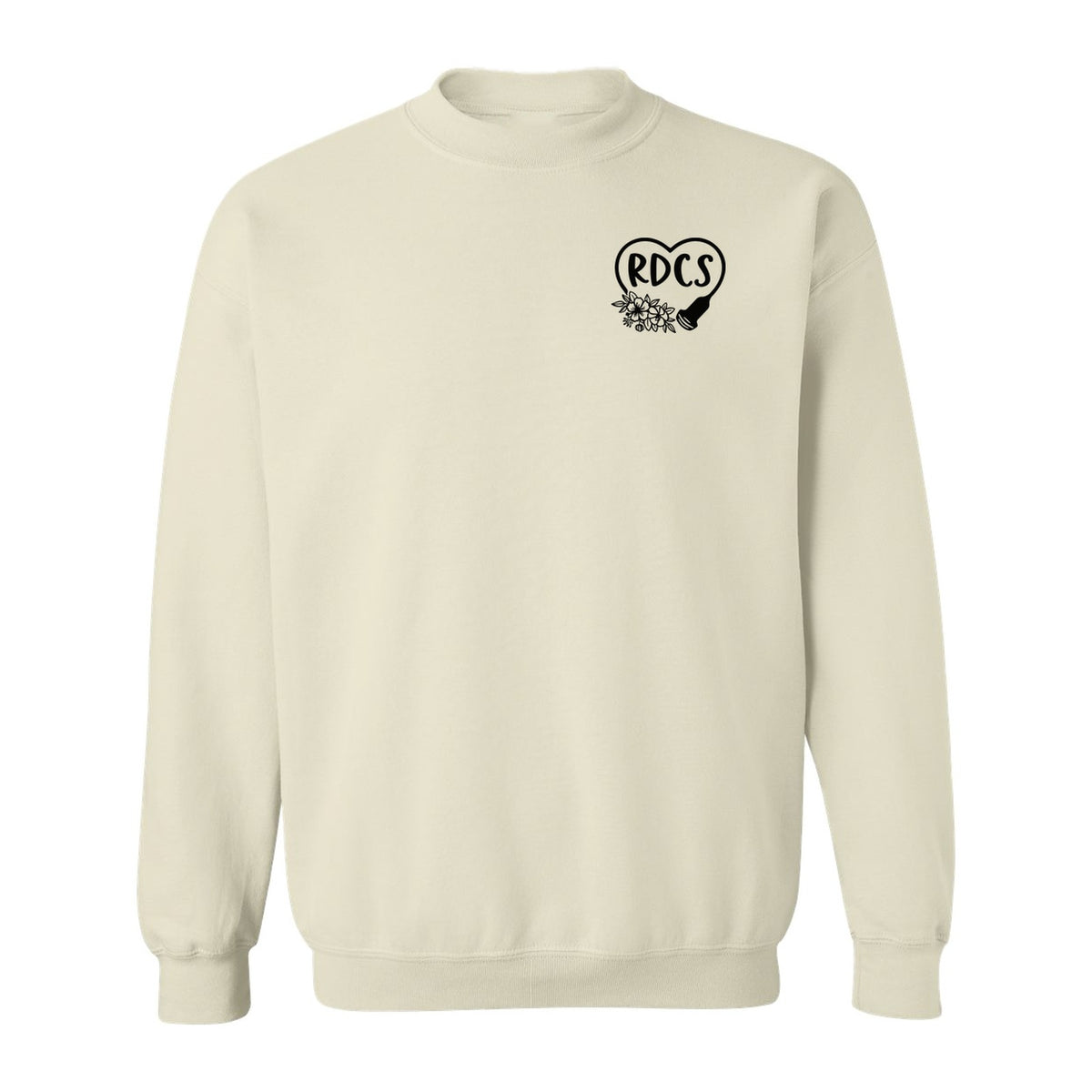 Cardiac Sonographer Sweatshirt, RDCS Heart and Snowflake Pocket Design for Echo Techs