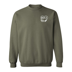Cardiac Sonographer Sweatshirt, RDCS Heart and Snowflake Pocket Design for Echo Techs