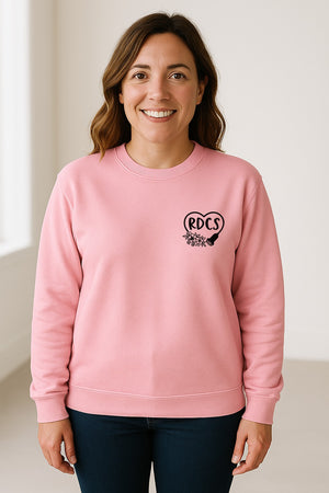 Cardiac Sonographer Sweatshirt, RDCS Heart and Snowflake Pocket Design for Echo Techs