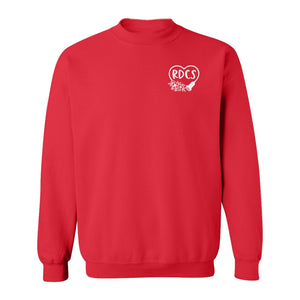 Cardiac Sonographer Sweatshirt, RDCS Heart and Snowflake Pocket Design for Echo Techs
