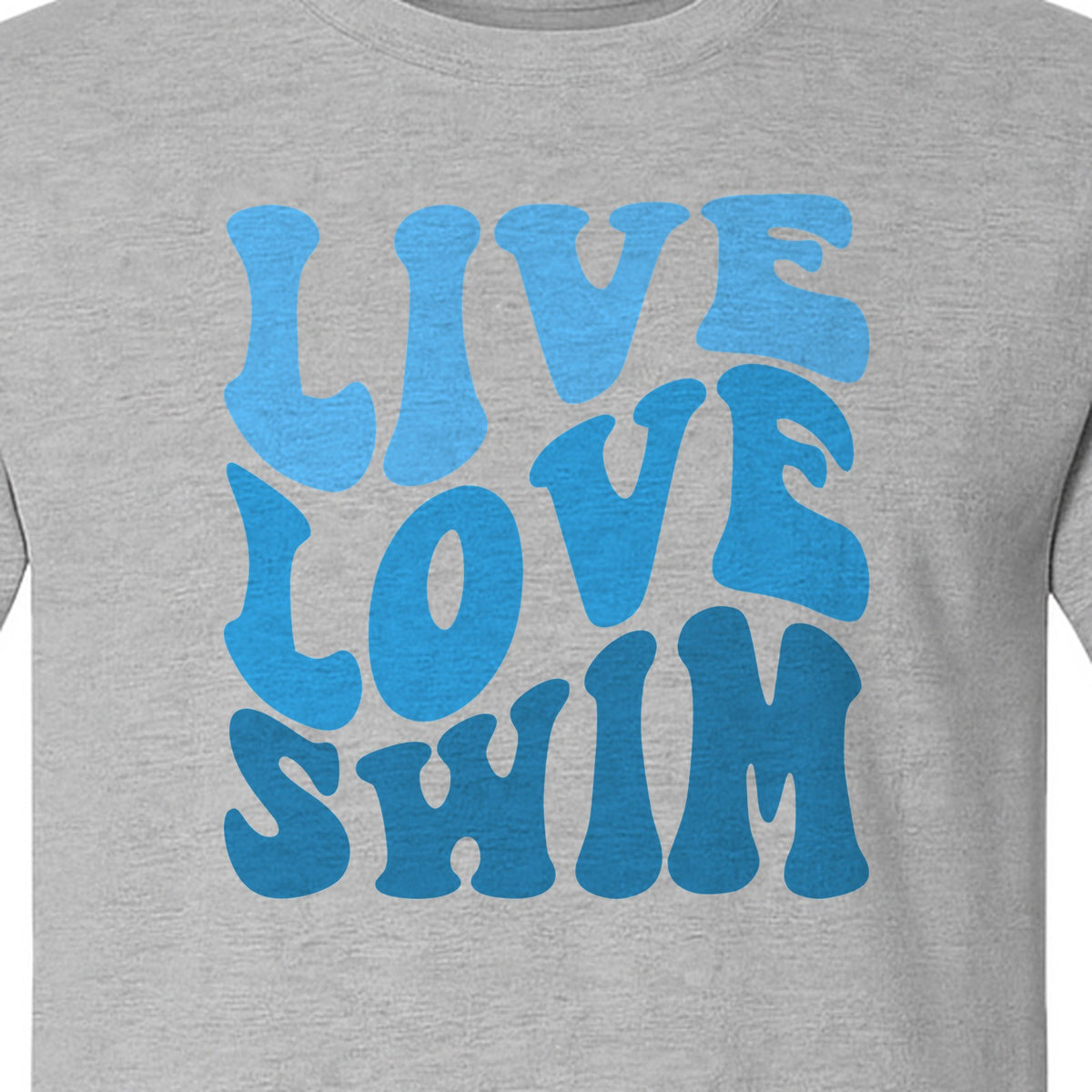 Swimmer T-Shirt, Live Love Swim Retro Lettering for Pool Lovers and Coach Gifts
