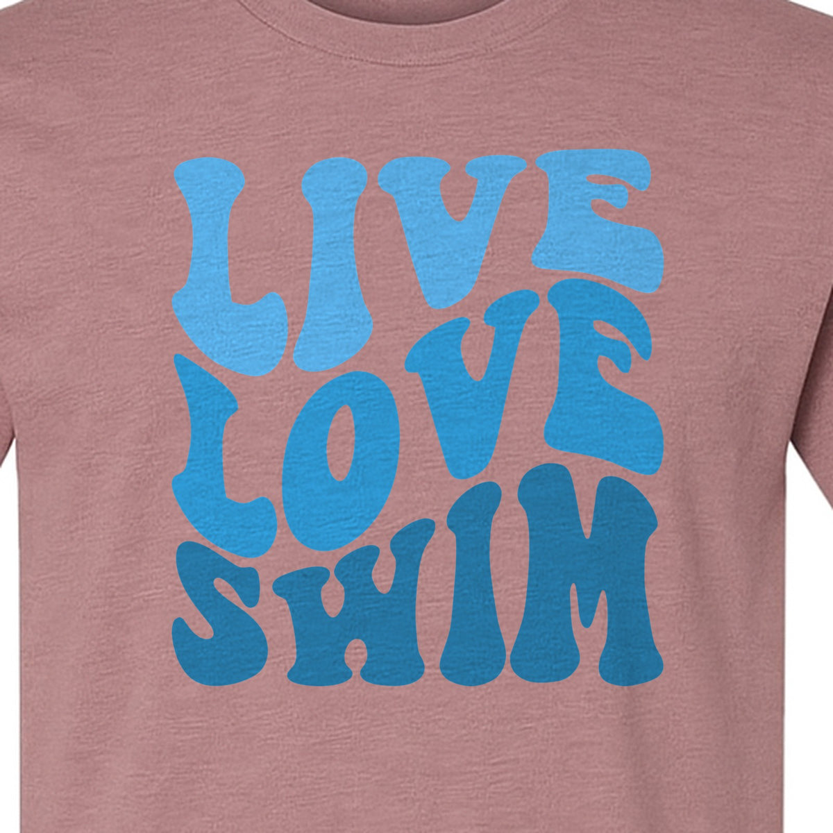 Swimmer T-Shirt, Live Love Swim Retro Lettering for Pool Lovers and Coach Gifts