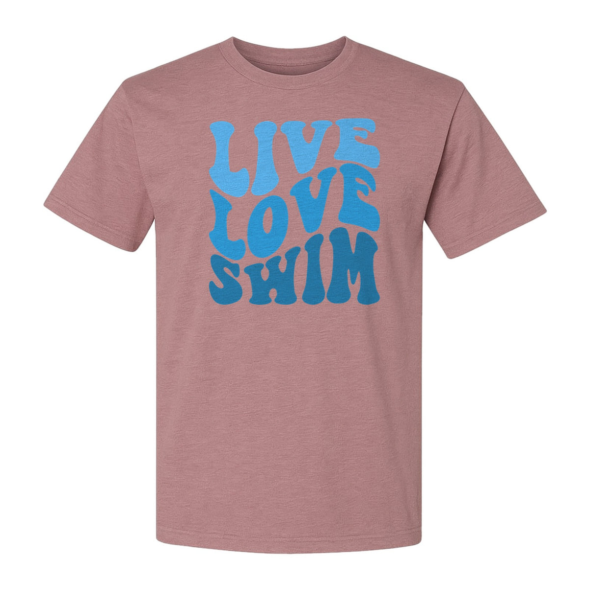 Swimmer T-Shirt, Live Love Swim Retro Lettering for Pool Lovers and Coach Gifts