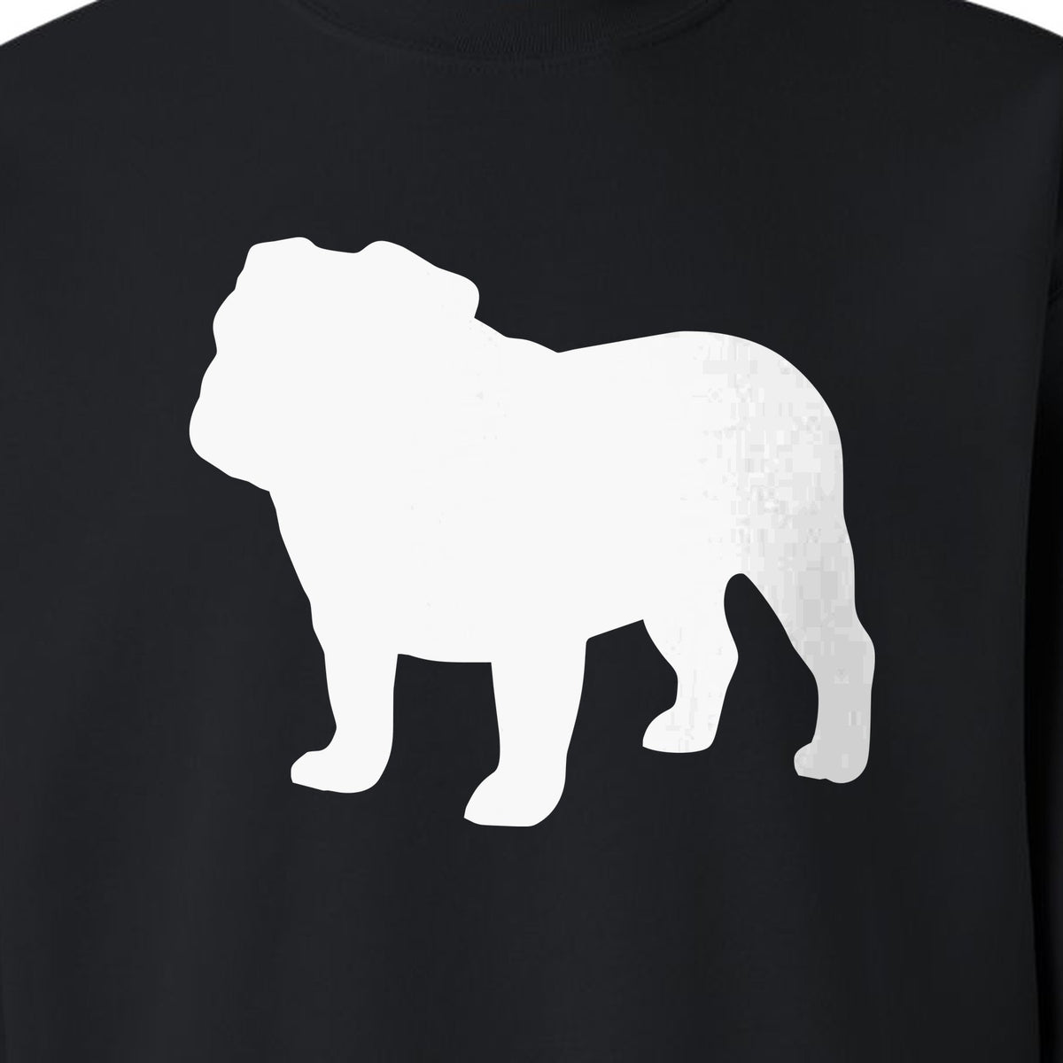 English Bulldog Sweatshirt, Classic Front Silhouette Design for Dog Moms and Pet Owners