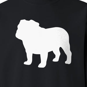 English Bulldog Sweatshirt, Classic Front Silhouette Design for Dog Moms and Pet Owners