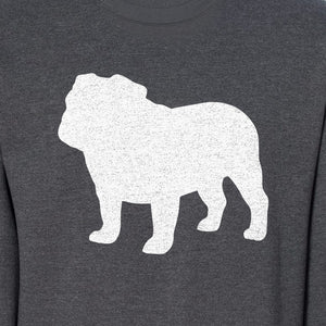 English Bulldog Sweatshirt, Classic Front Silhouette Design for Dog Moms and Pet Owners