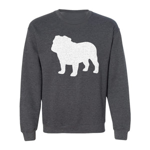 English Bulldog Sweatshirt, Classic Front Silhouette Design for Dog Moms and Pet Owners