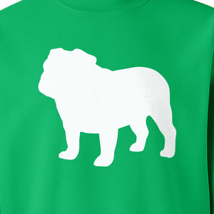English Bulldog Sweatshirt, Classic Front Silhouette Design for Dog Moms and Pet Owners
