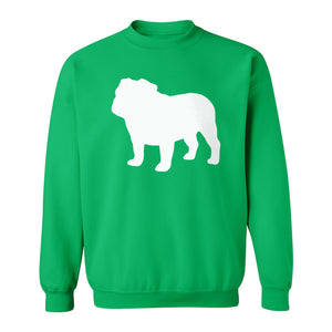English Bulldog Sweatshirt, Classic Front Silhouette Design for Dog Moms and Pet Owners