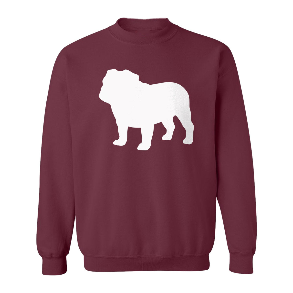 English Bulldog Sweatshirt, Classic Front Silhouette Design for Dog Moms and Pet Owners
