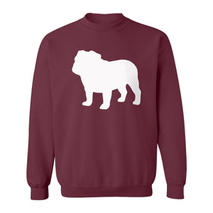 English Bulldog Sweatshirt, Classic Front Silhouette Design for Dog Moms and Pet Owners