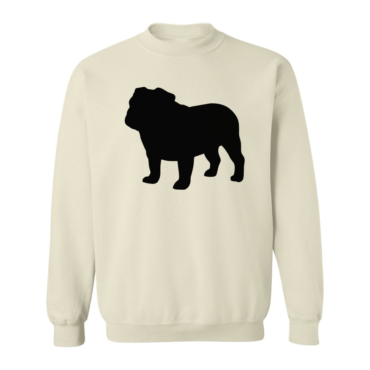 English Bulldog Sweatshirt, Classic Front Silhouette Design for Dog Moms and Pet Owners